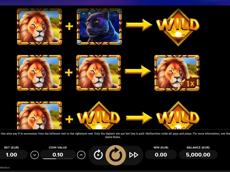 Символы wild Serengeti Kings